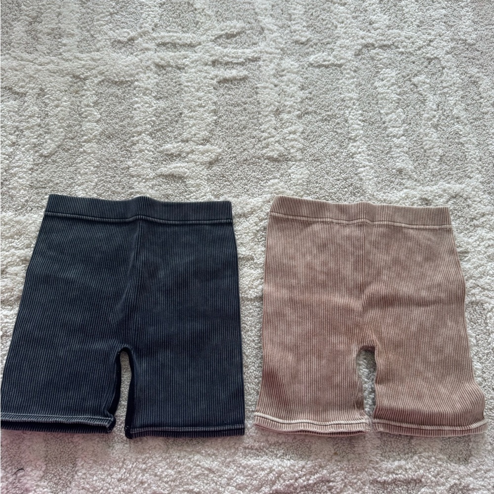 Lenox James acid wash biker shorts